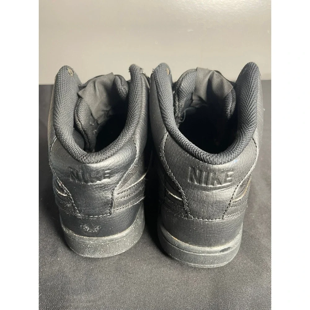Nike Court Vision Mid Next Nature Mens 8.5 Triple Black Sneakers DN3577-003